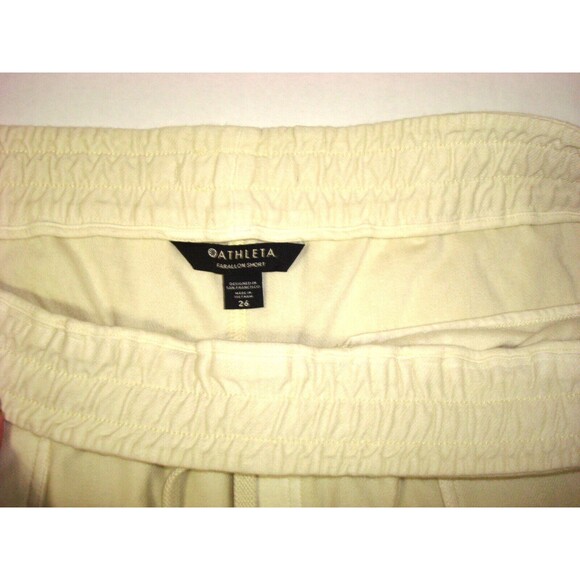 NWT $69 Womens Plus size 26 Athleta Farallon Shorts Ivory WHite Organic Cotton - Picture 3 of 5